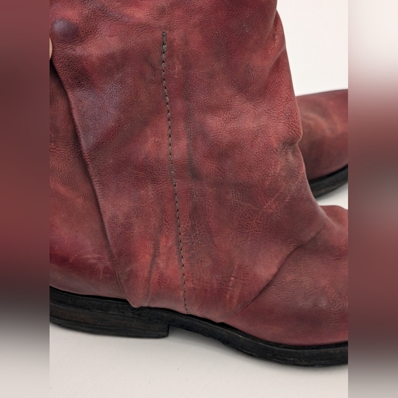 A.S.98 Red Ankle Boots - Picture 9 of 10